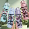 1PC Promoted To Big Sister 2026 Print 750ml Color Plastic Sports Water Bottle Leakproof Flip Straw Lid Suitable for Sports Office Home Use