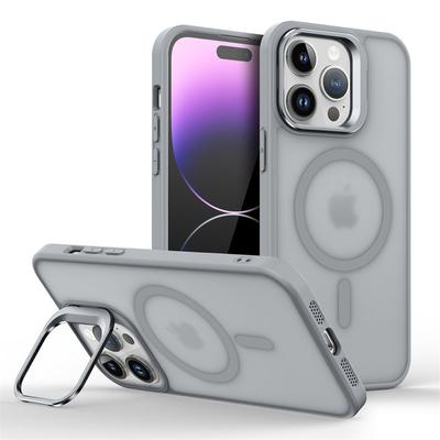 Prabangus Aukštos kokybės Aparatūros objektyvo rėmo stovas Matinis magnetinis telefono dėklas iPhone 15 Pro Max 14 Plus 13 Mini 12 11 Pro Apsauginis dangtelis