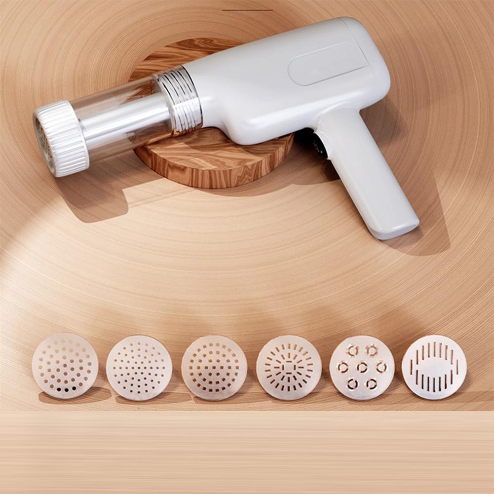 Maszyna do robienia makaronu z ładowaniem USB Przygotuj autentyczne domowe makarony Elektryczna maszyna do robienia makaronu z 5 kształtami makaronu Bezprzewodowa maszyna do robienia makaronu