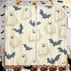 2Pcs, Halloween Bat Curtains, Designed For Pocket Rod Installation, Featuring Digital Printing Technology That Softens Light And