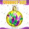 3 Pcs 24 Inch Mardi Gras Decorations Giant Mardi Gras Inflatables Ball Masquerade Inflatables PVC Outdoor Air Blow up Balls for Themed Party