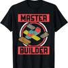 Master Builder Kids Building Blocks Birthday Bricks Boy Gift T-Shirt