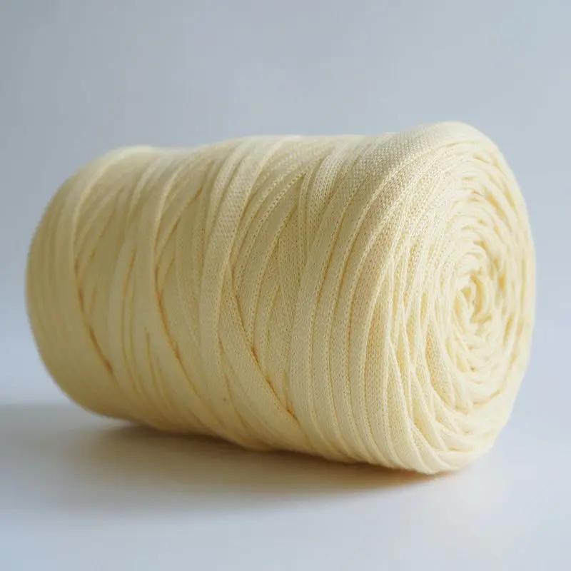 Flat Knitted Fabric Thread, Hollow Yarn Flat Ribbon Thread, DIY Handmade Woven Bag Hook Sandals 250g Crocheting
