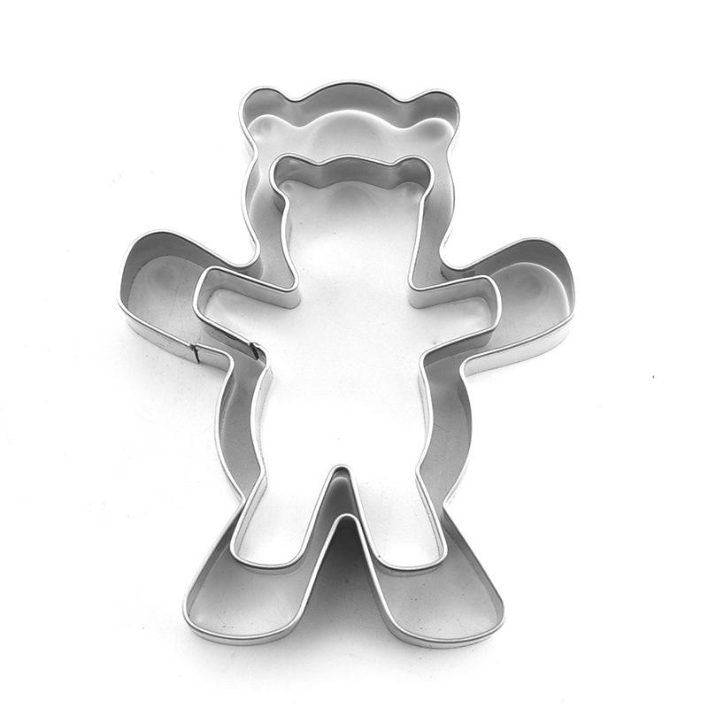 3D Teddy Bear Cookie Stamp & Cutter - DIY Christmas Baking Tool