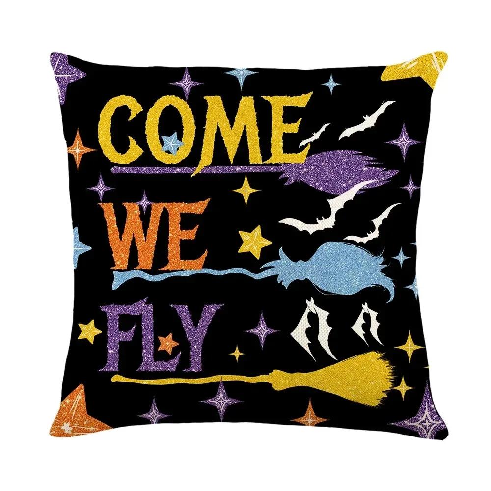 

Чехол для подушки с изображением ведьмы на Хэллоуин, подходит для украшения дома, гостиной, дивана, спальни 40x40cm