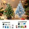 Albero di Perline Scintillante per Scrivania 2 Pezzi Kit di Perline di Natale Fai da Te con Luce LED, Mini Luci LED Artigianali Cristallo Sintetico Artigianato Artistico, Festivo Scintillante
