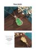 Aieryuan Ethnic Style Green Chalcedony Gourd Jade Pendant Necklace