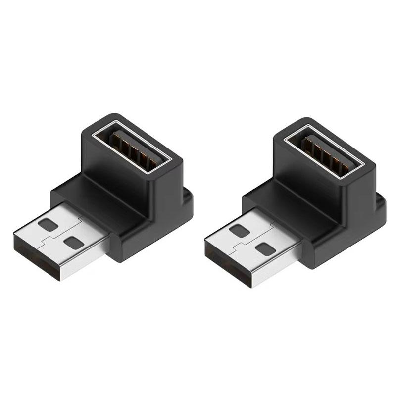 1/2/3pcs USB 3.0 Male Female 90 Degree Expansion Adapter USB Up Bend Adapter 10Gbps For Laptop Connector Conversion