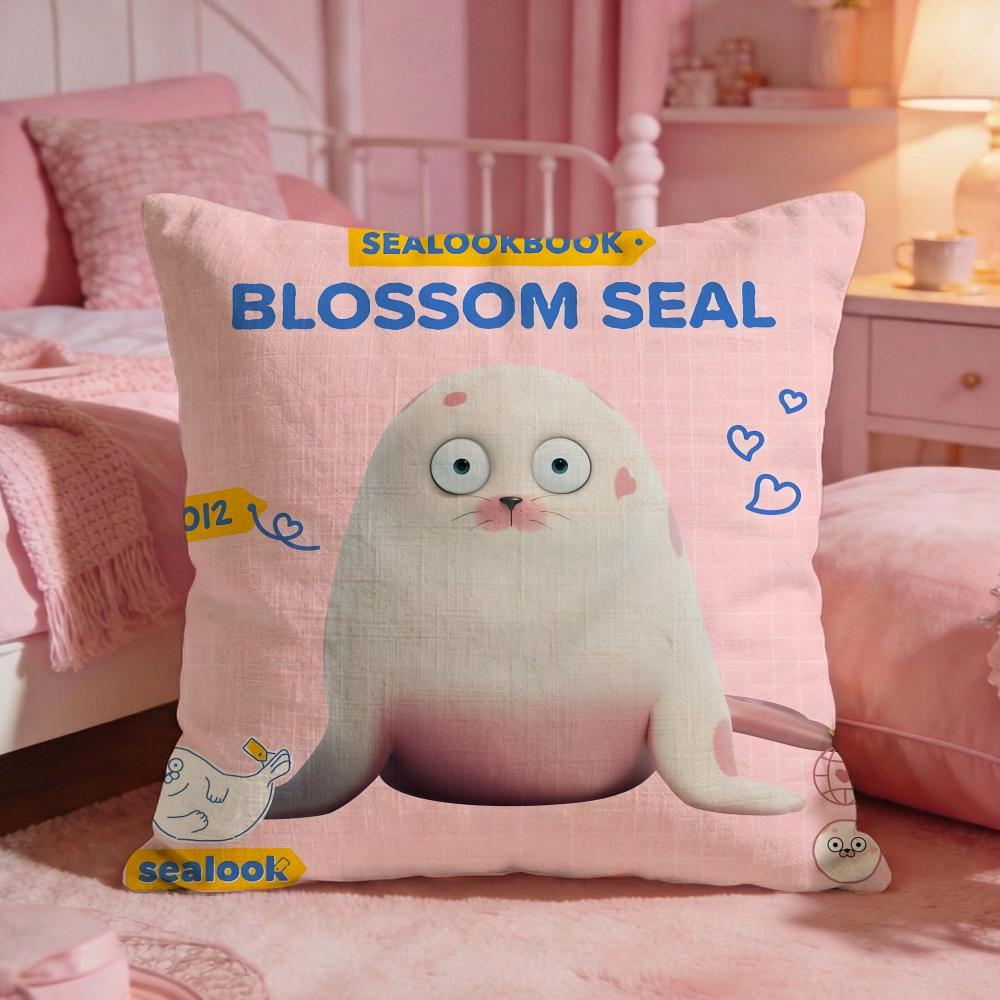 SSEALOOKs Cute Anime Cushion Cover Premium Comfort Reversible Pillow Cove Two In One Design For Any Room  Car Interior