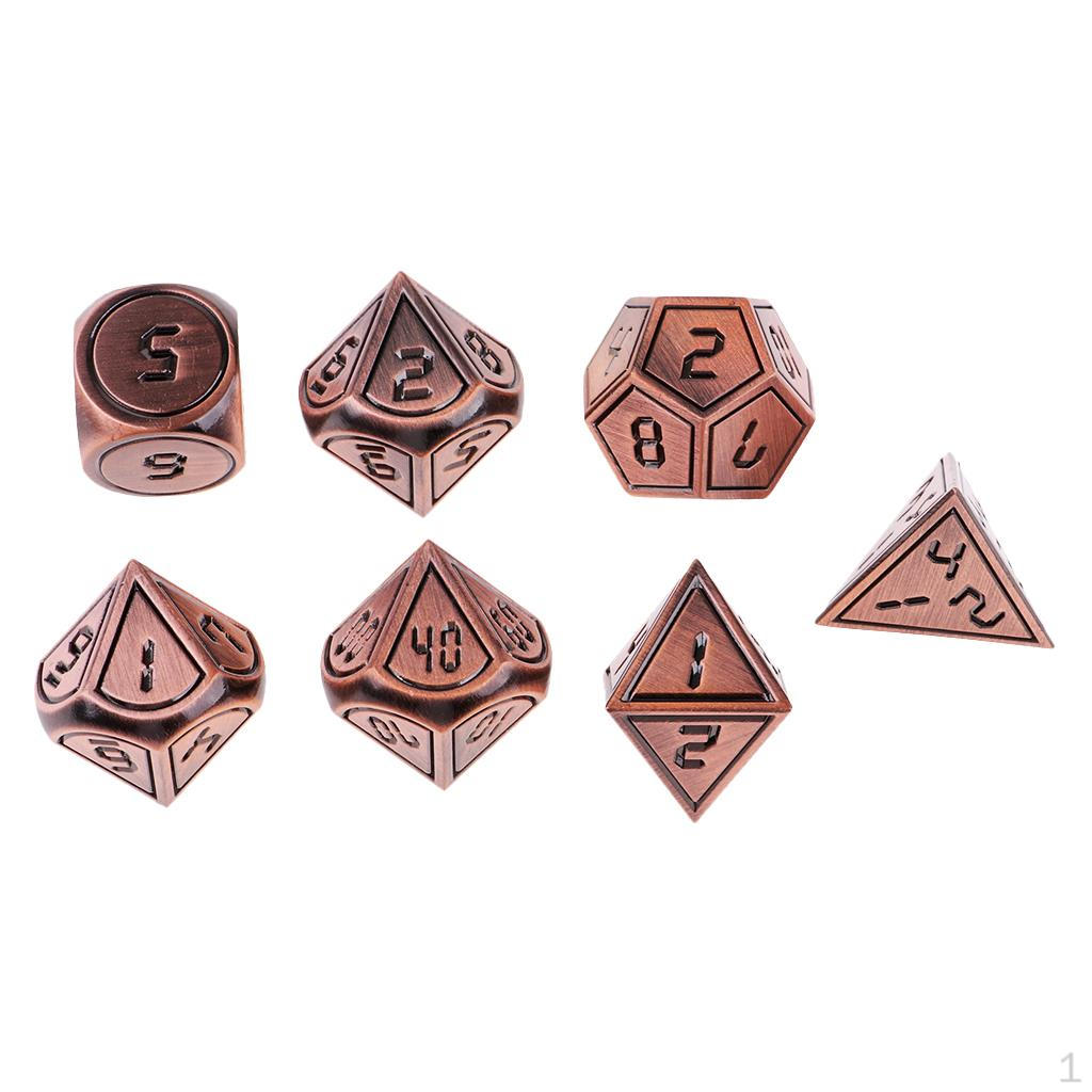 

Набор из 7 многогранных кубиков для игр DND RPG 01