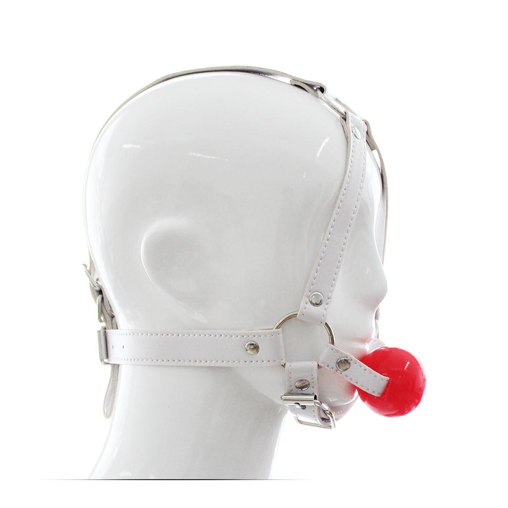 Soft Solid Silicone Ball Leather Gag Head Harness Bondage Open Mouth Mute Restraint Adult Fetish Products