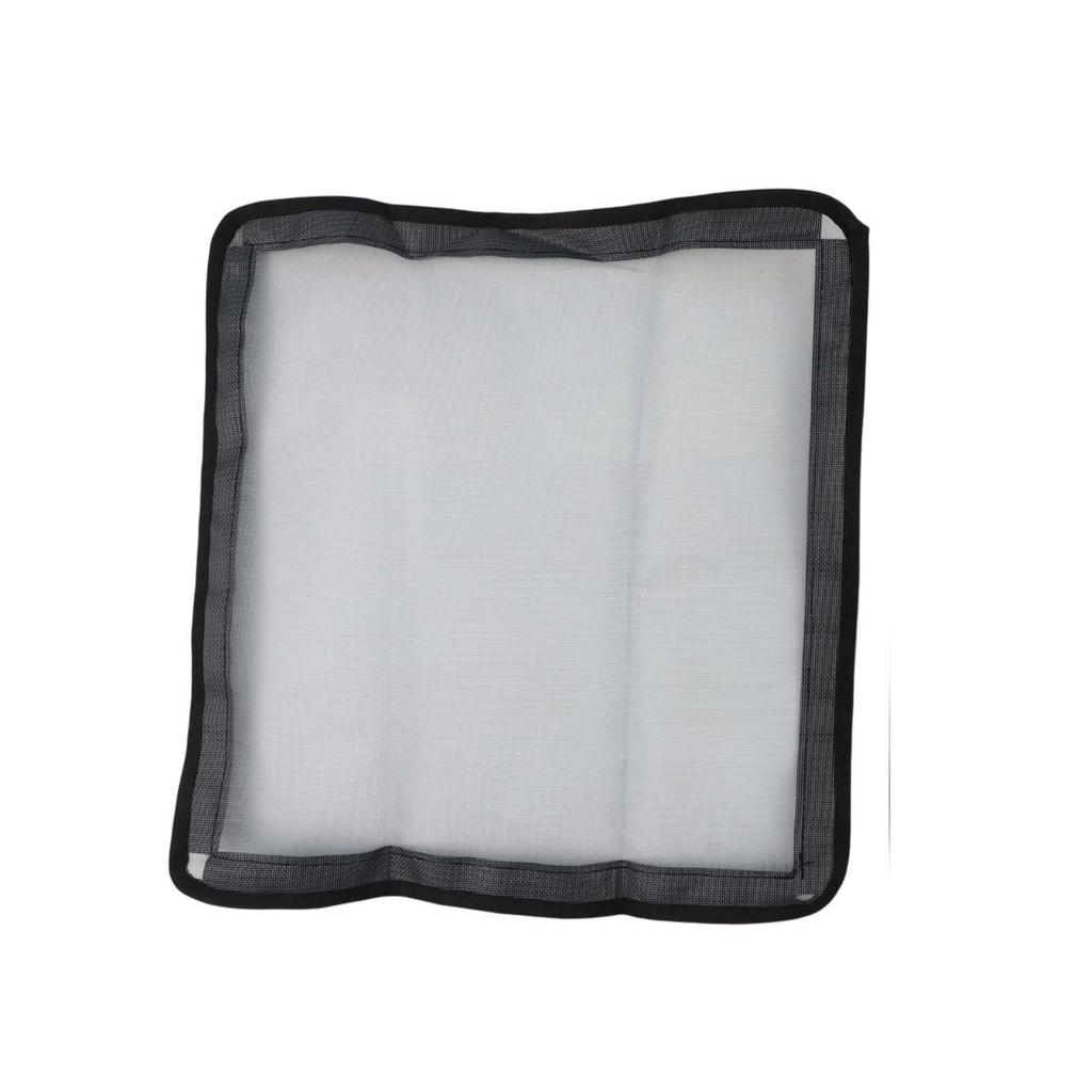 Black RV Breathable Mesh Screen With 75% Sun Shade And 16.25 Mesh Density For Roof Ventilation Protection 41x41c