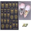 1/4 Pcs Halloween Nail Stickers Cute Spider Nail Slide Decals Nail Supplies Manicure Decoration