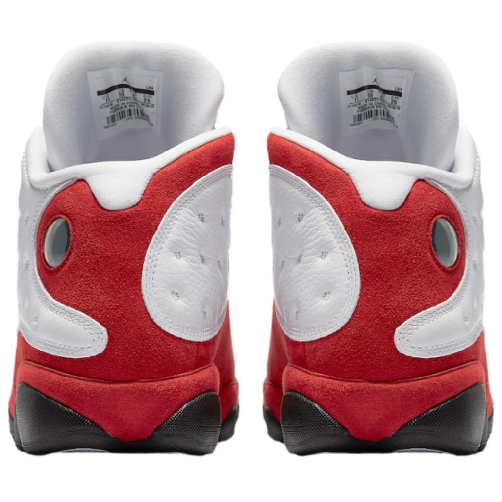 Jordan Air Jordan 13 Rutschfest Abriebfest Mittelhoch Vintage Basketballschuhe Unisex Weiß Schwarz 414571-102