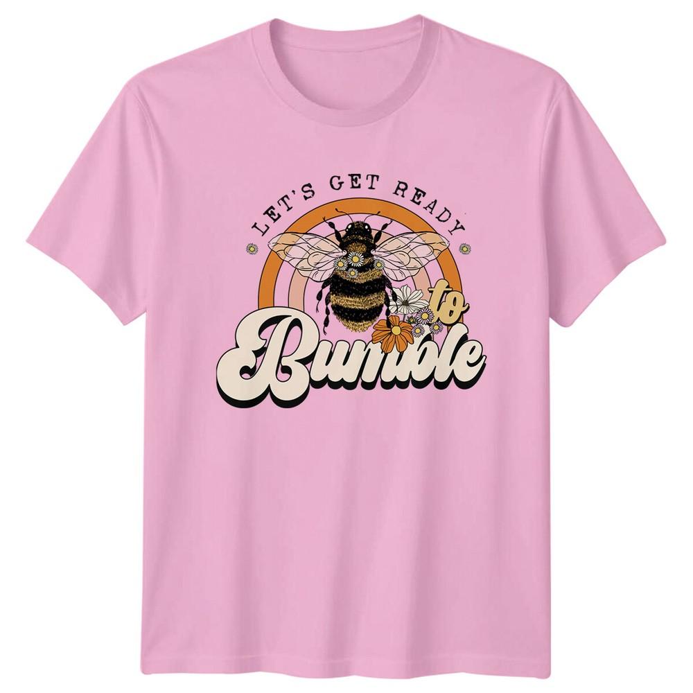 Lets Get Ready To Bumble Bee Nature TShirt Retro Style Graphic Tee