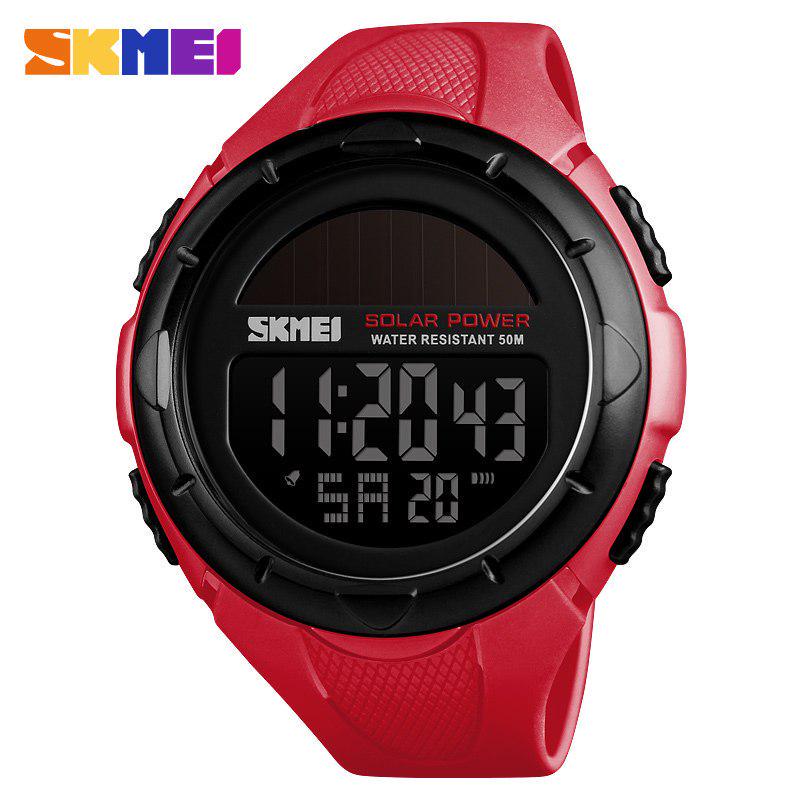 SKMEI Solar Power Mens Sports Watches Luxury Brand Electronic Clock Waterproof LED Digital Watch Men
