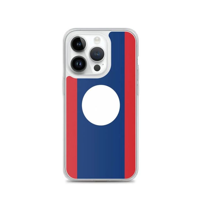 Coque iPhone - Drapeau Laos - iPhone 14 Pro - Souple - Komplett beskyttelse - Flerfarget