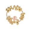 Bo Xin Yun Zirconia Wreath Brooch with Freshwater Pearl