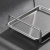 Vertical Storage Rack with Leak Tray Compact Pot Lid Organizer Slim