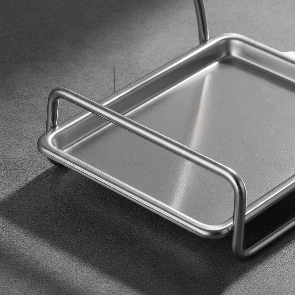 Vertical Storage Rack with Leak Tray Compact Pot Lid Organizer Slim