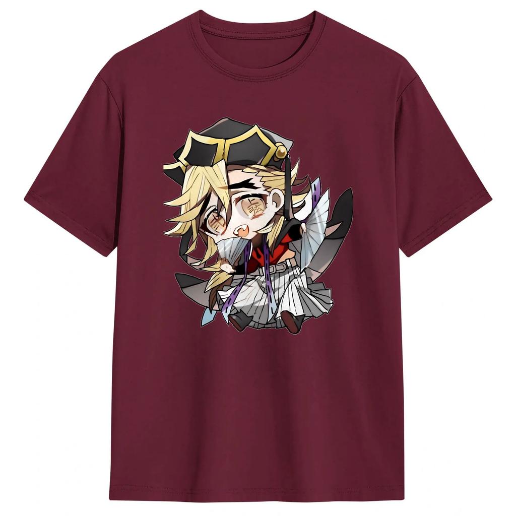 Vintage T Shirt Summer Anime Douma Upper Fashion T Shirts Pure Cotton Tee Shirt for Unisex Awesome Plus Size Short Sleeve Tees