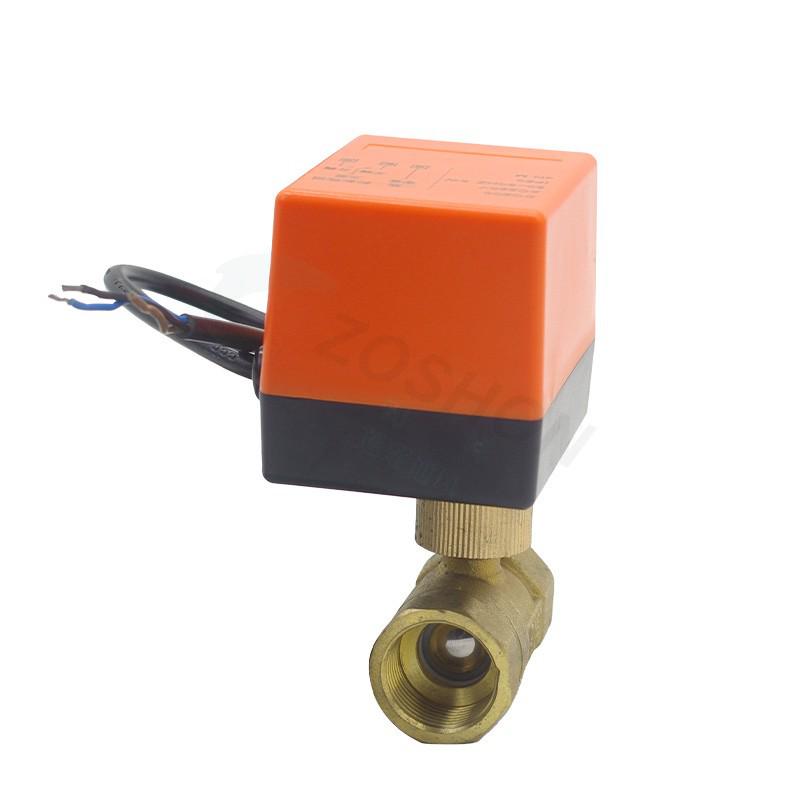 Zweiwege Messing Elektromagnetisches Solar-HVAC-Ventil: Temperaturregelung, Normalerweise offen/geschlossen, Zwei-/Draht-Kugelhahn.