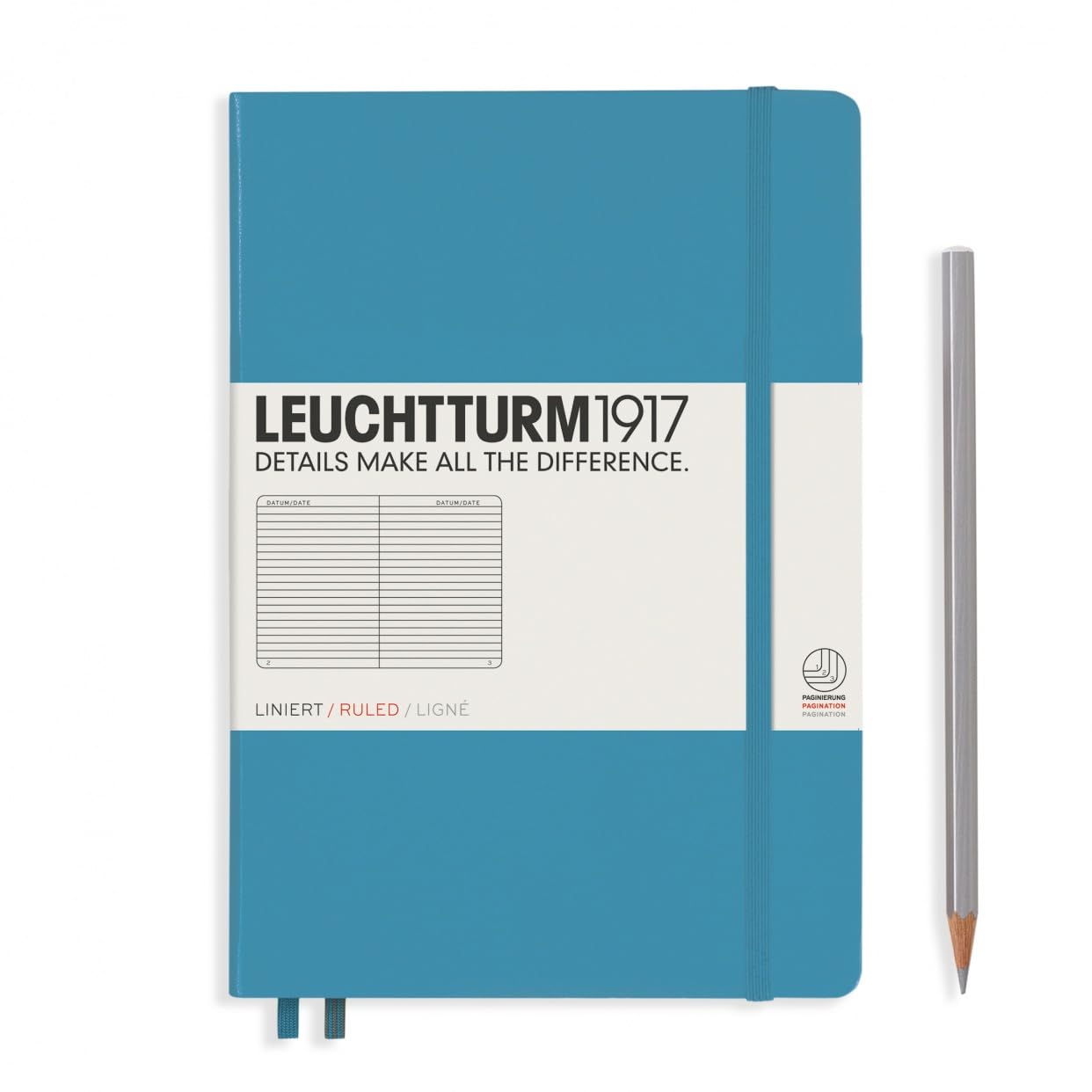 

Leuchtturm Horizontal Nordic Officially Imported Notebook, A5, Ruled, Blue, 354584,
