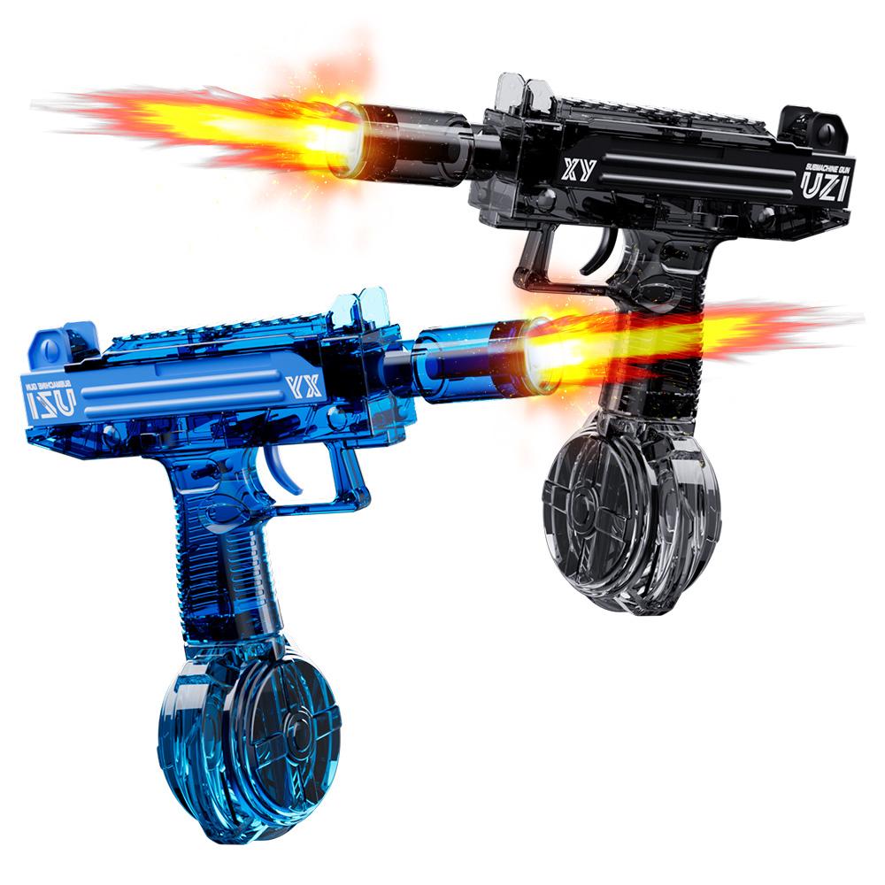 Brinquedos de Pistola de Água Elétrica Com Luz Efeitos de Chamas Borrifa Grande Capacidade Distância Super Forte Batalha de Água para Crianças e Adultos