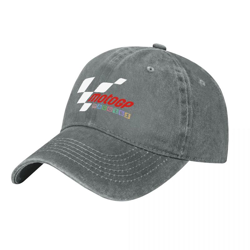 Cappellino da Baseball in Cotone Lavato Logo Motogp Nero Unisex Regolabile con Iconico Design a Bandiera a Scacchi per Appassionati di Motorsport