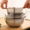 Set van 3 Roestvrij Staal Mengset Kleine Dikke Saladekommen Set Gemakkelijk Schoon te Maken Stapelbare Schalen voor Ruimtebesparende Opslag voor Bakken