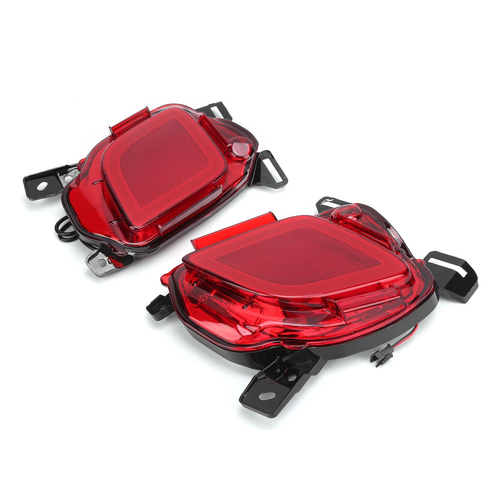 

Пара задних фонарей Задний указатель поворота Стоп-сигнал Светодиодный предупреждающий отражатель Красная линза для Highlander 2015-2017