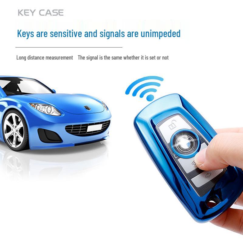 BMW 5 Series 7-Button Key Fob Protective Case and Buckle 520/525 525Li Car Accessories