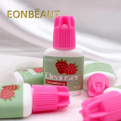 Erdbeere Wimpernverlängerungszubehör, Klebewerkzeuge, natürlicher Wimpernreiniger, duftend, 10 ml, flüssige, saubere Wimpern, Lava, Wimpern-Make-up-Tools