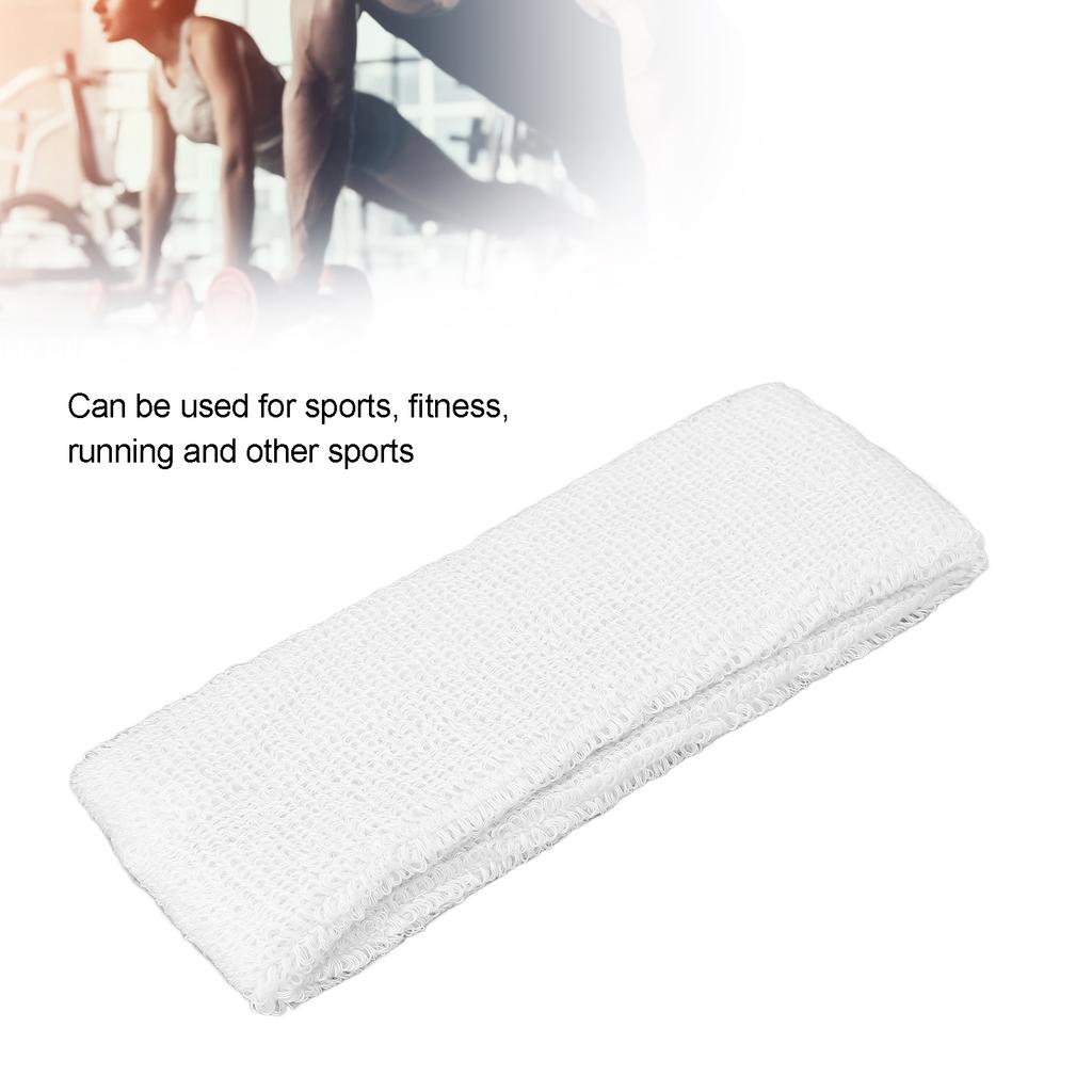 Sweat Absorbing Fitness Headband Elastic Polyester Cotton Headband for Sports Running