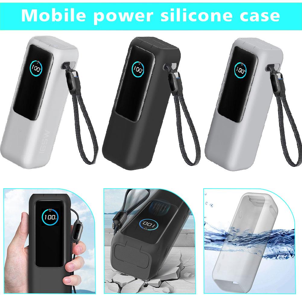Silikonové pouzdro pro Anker Zolo 25000mAh 165W powerbanku přenosnou nabíječku ochranné pouzdro cestovní pouzdro úložná taška na TF/SIM