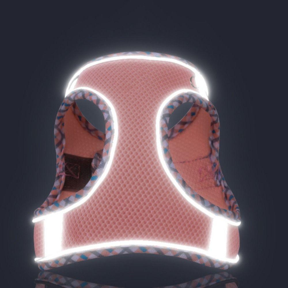 Dog Cat Harness Vest Chest Rope Set Puppy Outdoor Walking Leash Reflective Breathable Adjustable Pet Harness