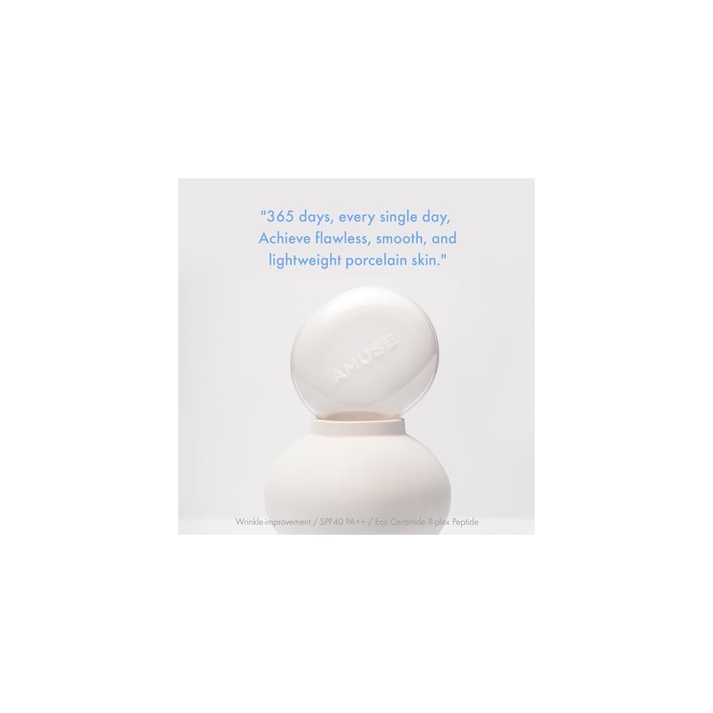 Amuse Ceramic Skin Perfecter Cushion 02 Healthy 15g Semi-Matte Pore Cover Korean Cosmetics