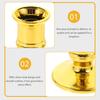 20 Pcs Golden Electronic Holders Stable Base Decorative Pillar Centerpieces Wedding Candlestick Holders Indoor Tealight