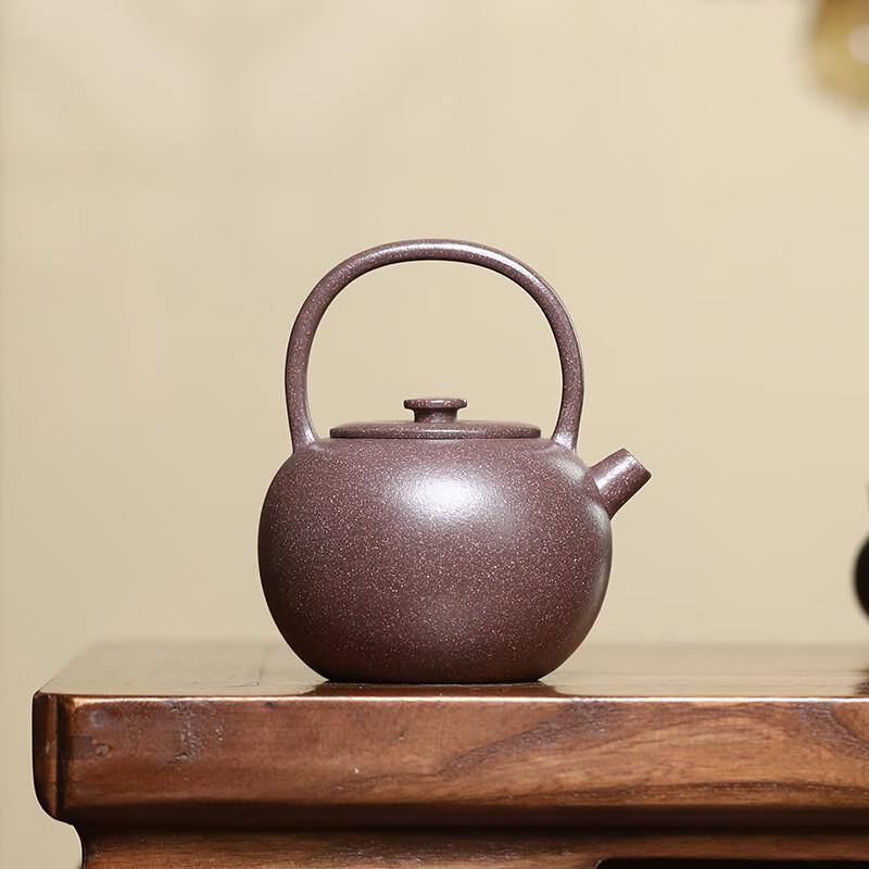 Yixing Zisha Purple Clay Teapot with Lifting Handle