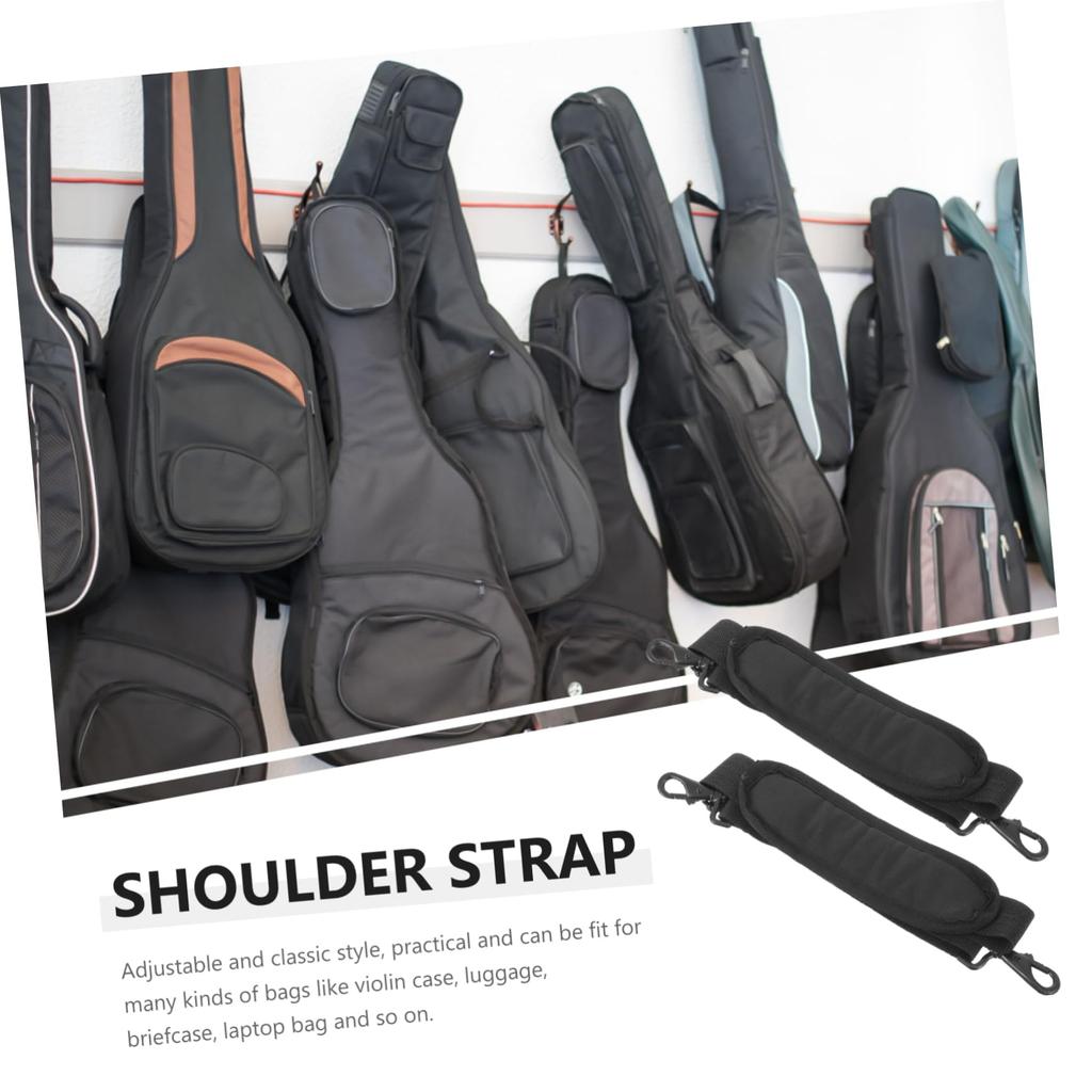 LIGIGWASH Padded Shoulder Strap for Instrument Cases, Suitable for Violin and Guitar, Adjustable Shoulder Pad Replacement Strap, 2 Pieces