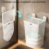 Easy Install Suction Cup Laundry Basket Foldable Mesh Storage Modern Styles Bathroom Organizer Holds Bulk Clothes