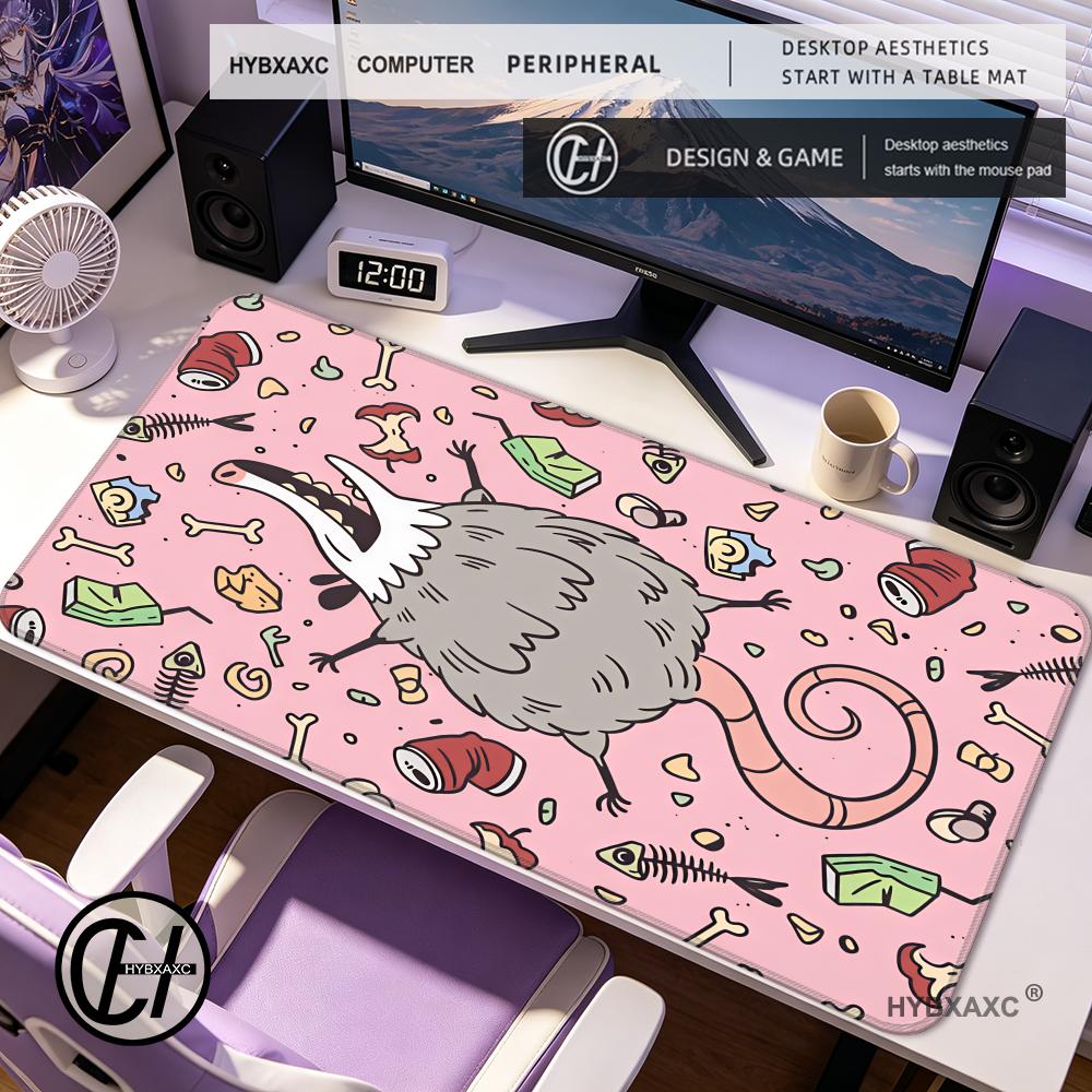 HYBXAXC Opossum Deskmat Funny Possum Desk MatOpossum MousePad Opossum  Gen Z Desk Accessories 800x400x2mm