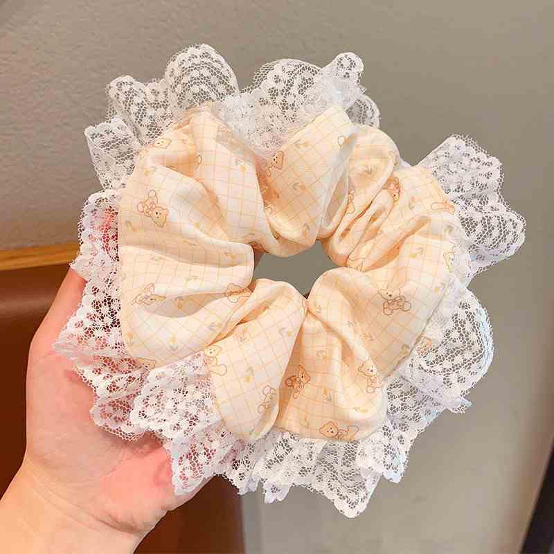 Girls' Princess Flower Hair Scrunchies for Buns and Ponytails