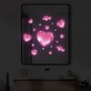 New Home Decor Glow-in-the-Dark Heart-Shaped Glass Stickers Self-Adhesive Removable Decals Wall Sticker Bathroom Sink Stickers