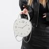 Schultertasche für Damen PU-Leder Wasserdicht Moderne Uhr Handtasche Kleine Handy-Geldbörse mit 2-Wege-Riemen für den täglichen Gebrauch