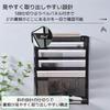 I'm So Happy File Rack, Desktop, Angled, Wall-Mounted, A4 Slim, Document Shelf, Storage, Letter Tray, Vertical, Stylish, 6 Tiers (Black)
