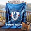 Flannel Blanket Chelsea FC Print Custom Name Text Soft Throw for Sofa Bed