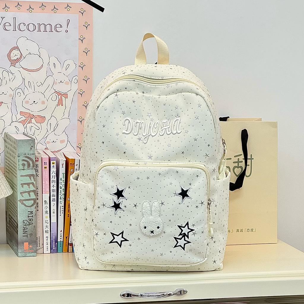 New Cute INS Cartoon Star, Girls' Backpack for Middle and High School Students, Korean Style Niche Student Commuter Backpack