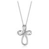 Ladies' Infinite Symbol Cross Pendant Necklace, Minimalist Twist Design, Suitable for Daily Wear and Gift Giving