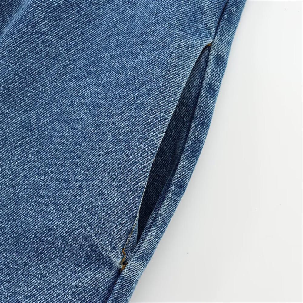 2025 Spring Women's Casual Denim Zipper Dress